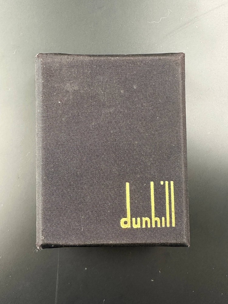 Dunhill lighter square tartan pattern Gold plated with box and papers