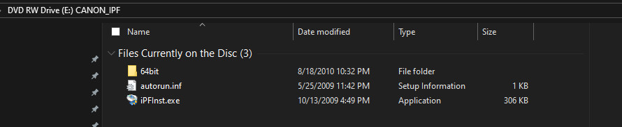 Canon IPF8300 Plotter, OEM 64 bit installation single DVD/CD