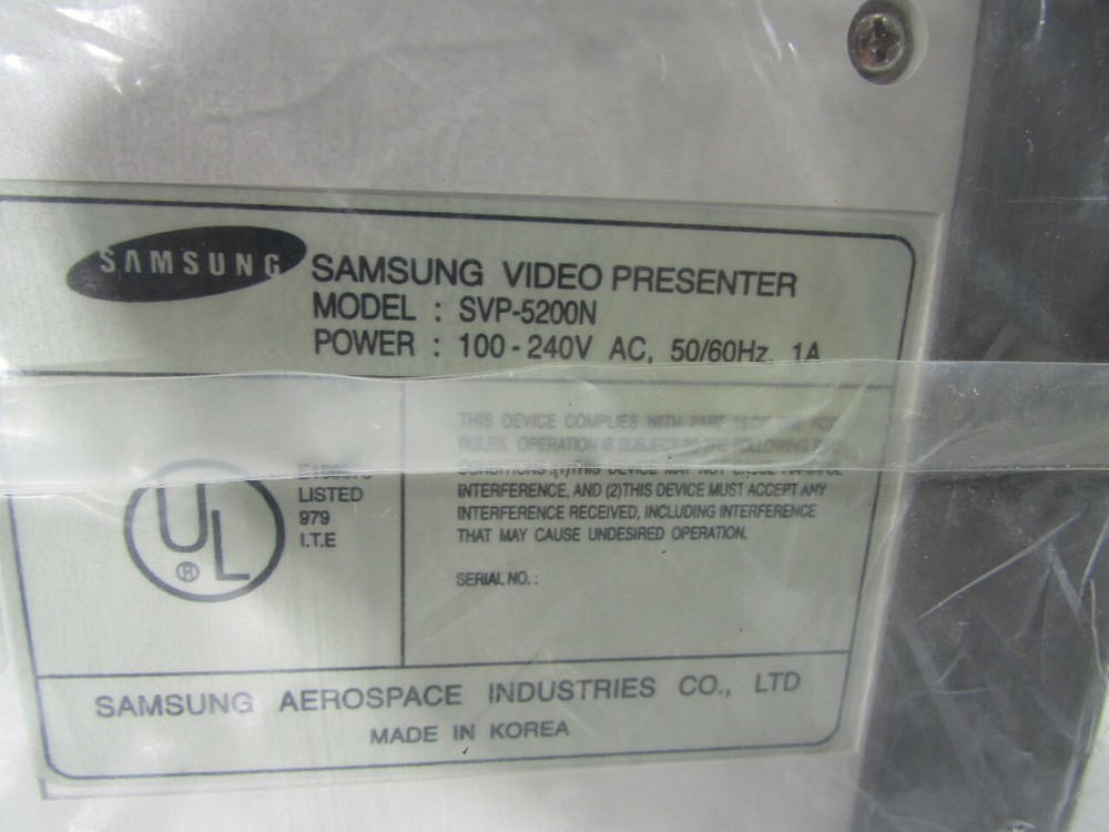 SAMSUNG LCD5000 VIDEO PRESENTER