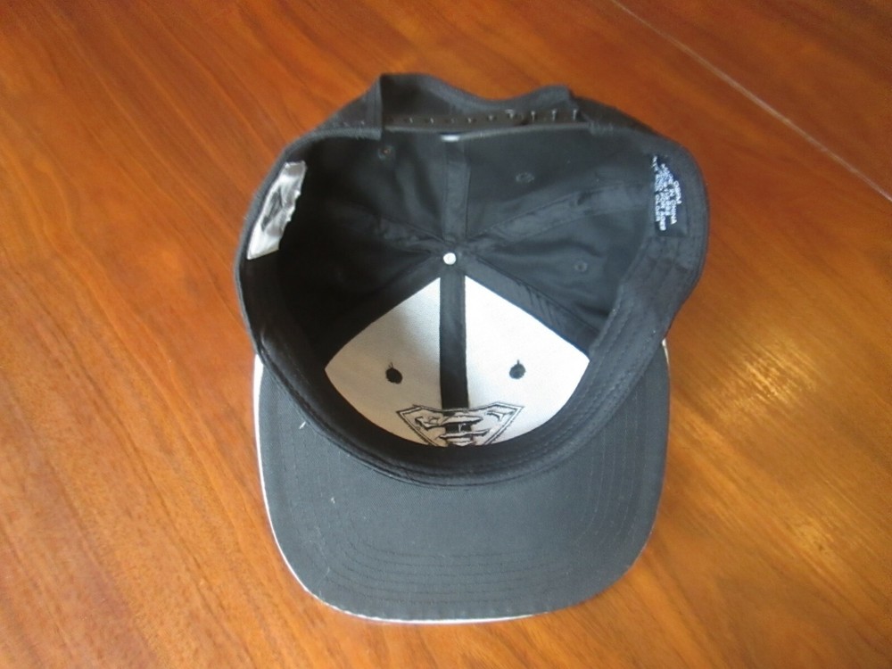 SUPERMAN Snapback Hat Black & Silver Prism - Kids Size