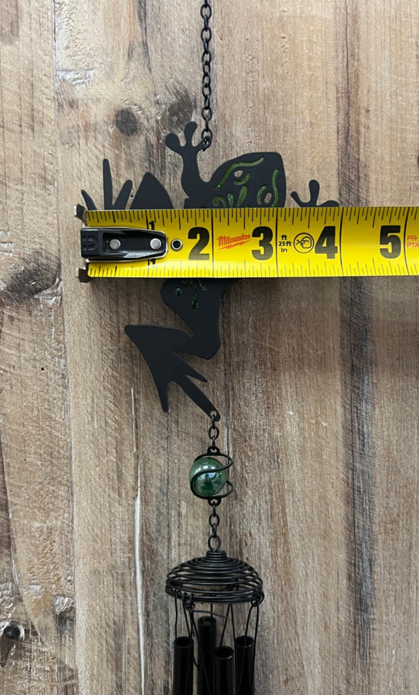 Frog Metal Windchime 28" x 4"
