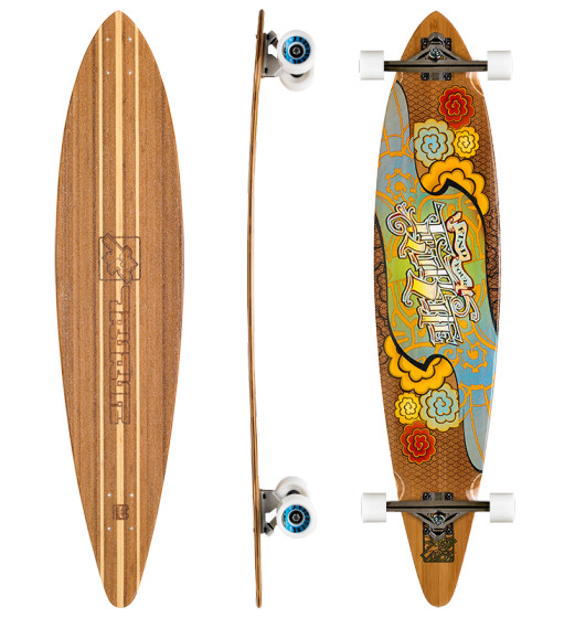 Trurute TR Ink Pin Tail Deck Longboard (Deck Only)