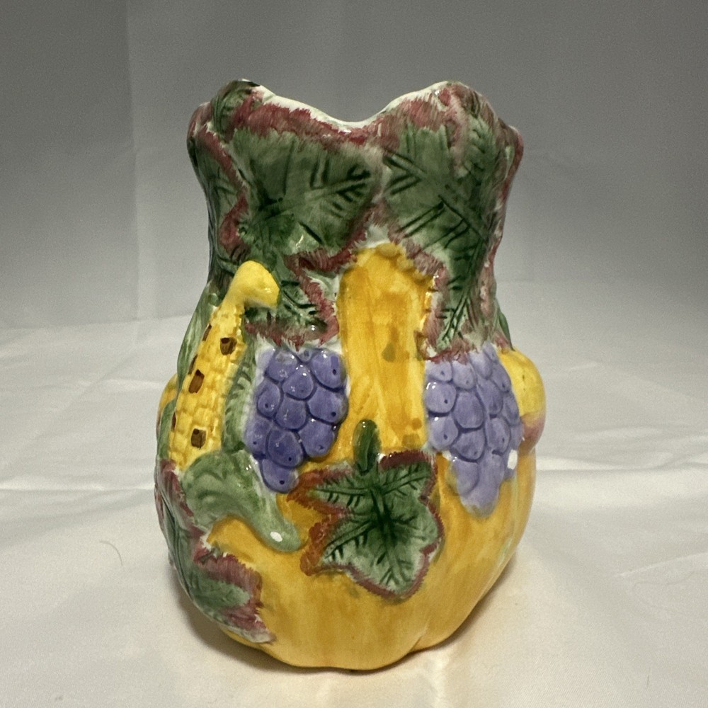 Bloom-Rite Ceramic Fall Harvest Pitcher 6.6" Tall, 1 Quart Pitcher