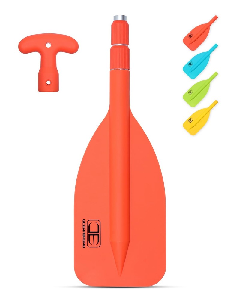 OCEANBROAD Telescoping Emergency Paddle 21''-42''(1-pack), Orange