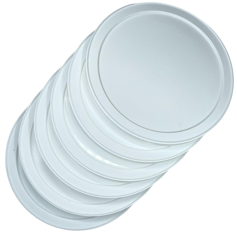 Future Essentials Plastic Reusable Can Lids for #10 Cans 6.5 inches, White