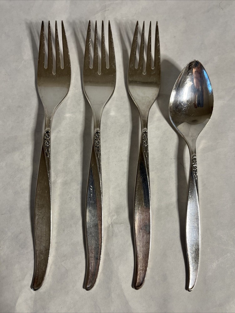 Oneida Community Silverplate Flatware Winsome 1 Teaspoon 3 Dinner Forks