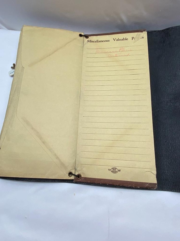W. K. Schaab Co. Auburn IN Leather Document Holder Organizer Key Chain