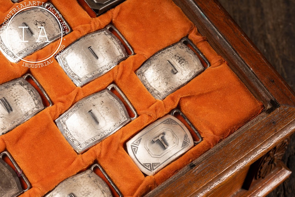 Antique "Hickok" Belt Buckle Display Case