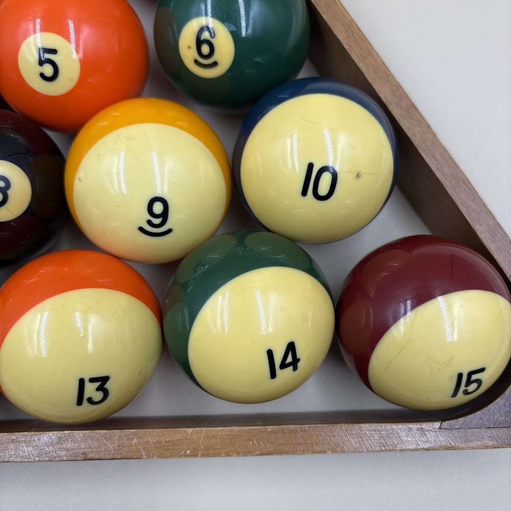 Vintage Aramith Belgian Billiard Balls Complete Set 2 1/4"