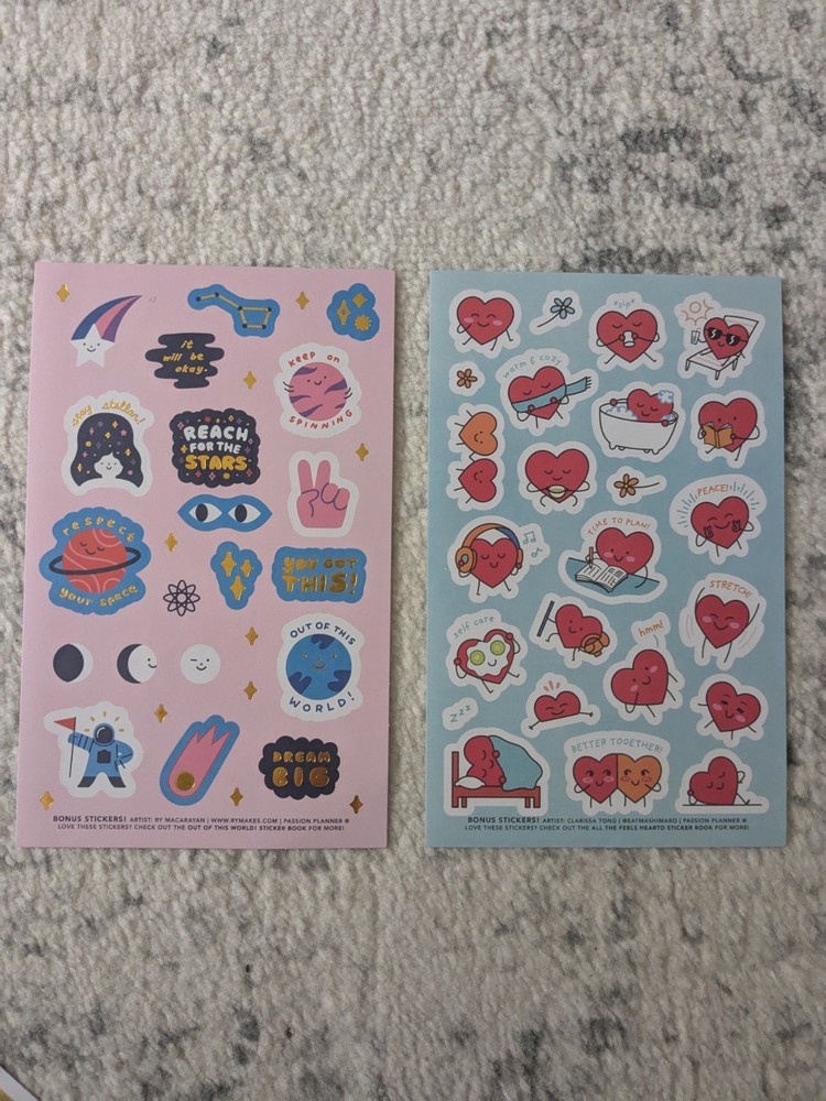 Passion Planner Stickers (Budgeting, Water Intake, Motivation, Scheduling, etc.)