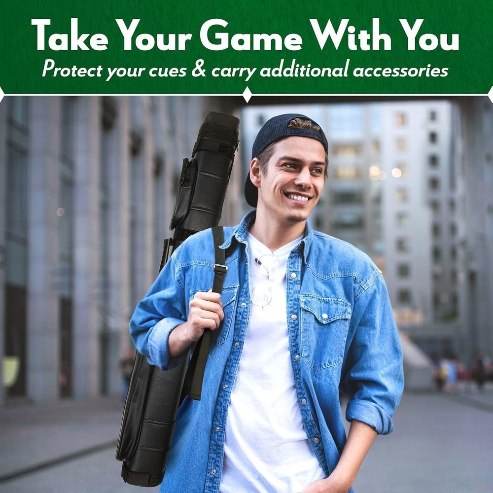 Portable Pool Cue Carrier - Protective Shell