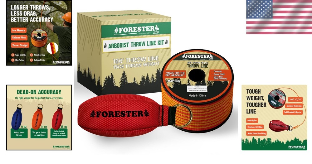 High-Performance 166ft Arborist Throw Line Kit for Efficient Tree Climbing