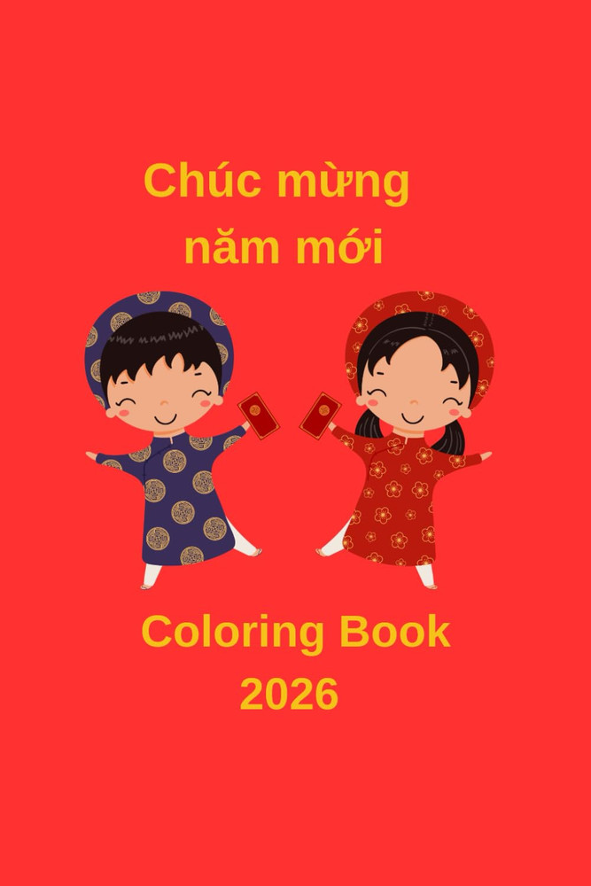 Chúc mừng năm mới 2026 coloring book