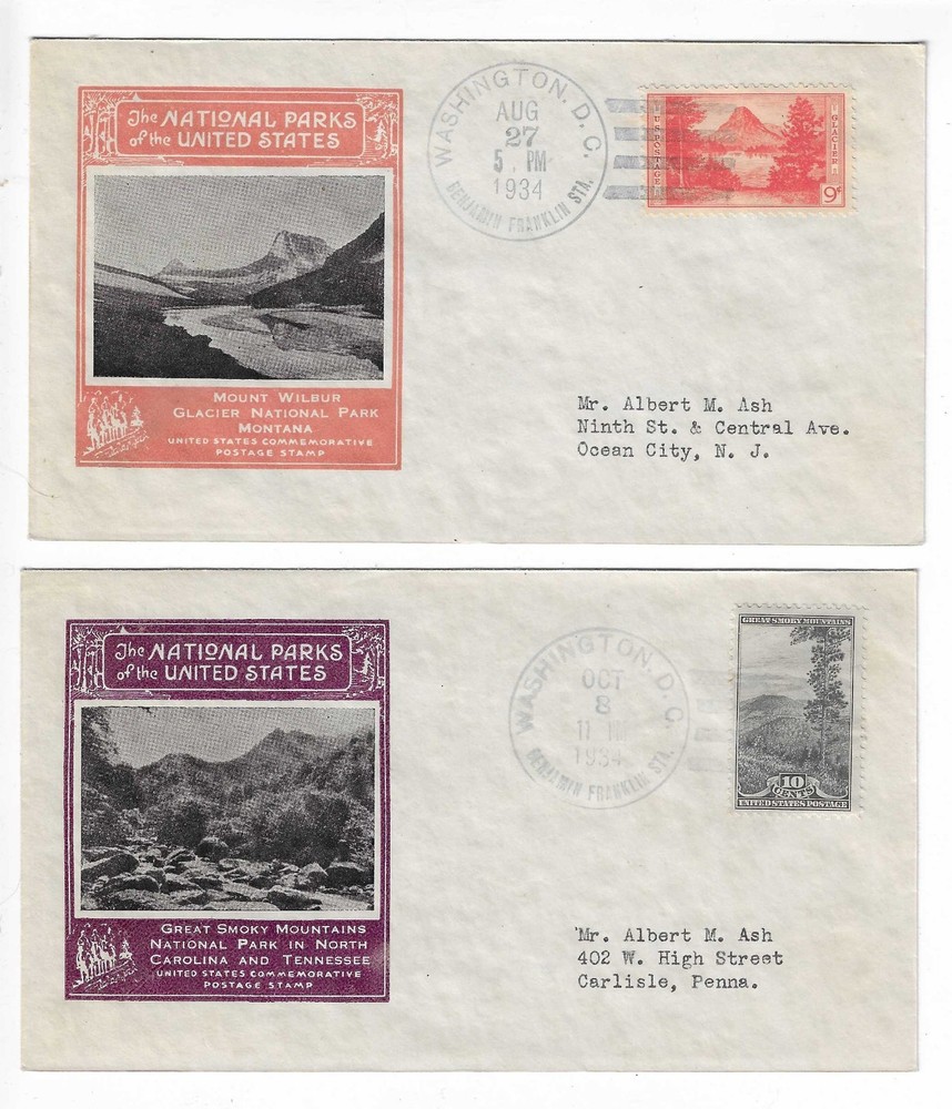 FDC's #740-49 National Parks -- Ioor -- DC cxls