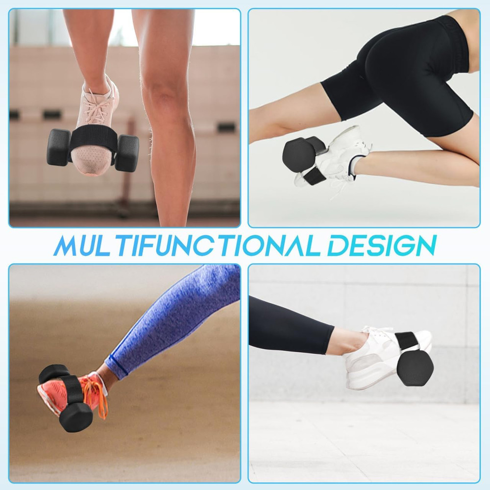 Adjustable Ankle Straps for Weight Lifting - 2 Pack Foot Attachments