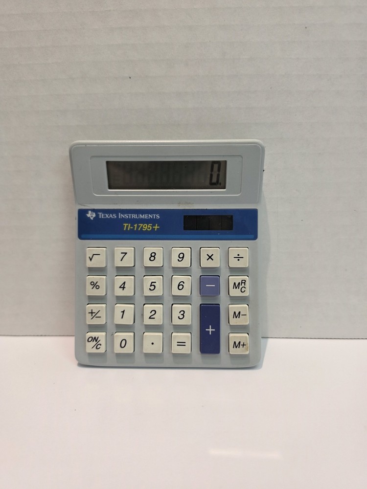 Vintage Texas Instruments TI-1795 Calculator Solar Works Great