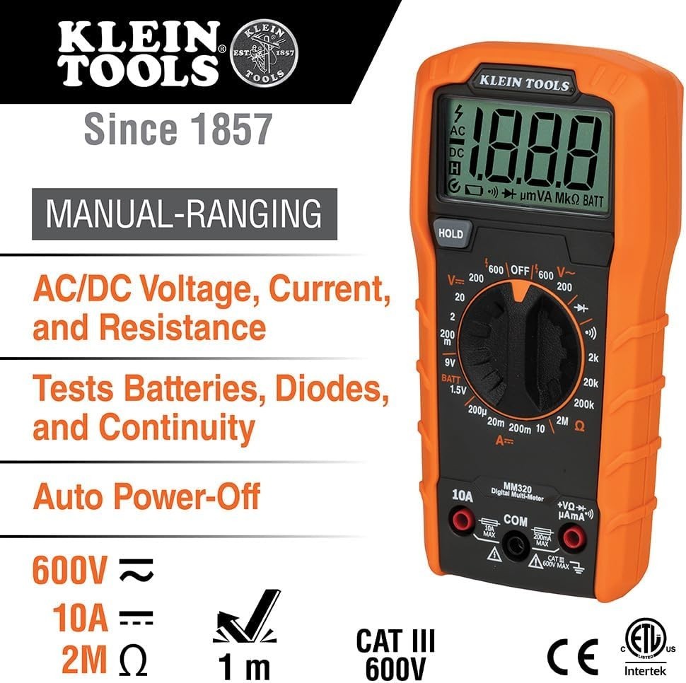 Klein Tools Digital Multimeter & Voltage Tester Kit - Safe, Compact & Reliable