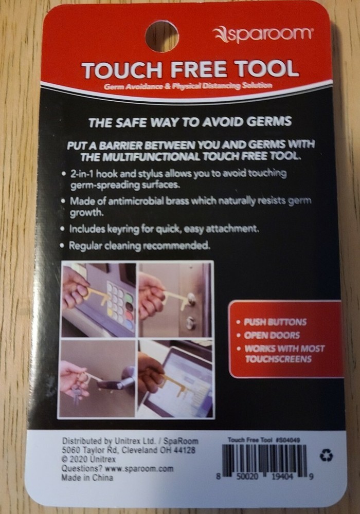 Sparoom TOUCH FREE TOOL to Open Doors & Push Buttons #S04049