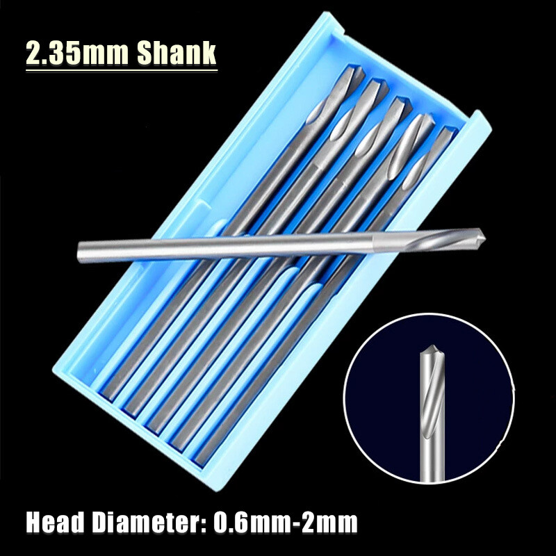 2.35mm Shank Solid Carbide Rotary File Drill Bits Carbide Carving Tool 0.6-2mm