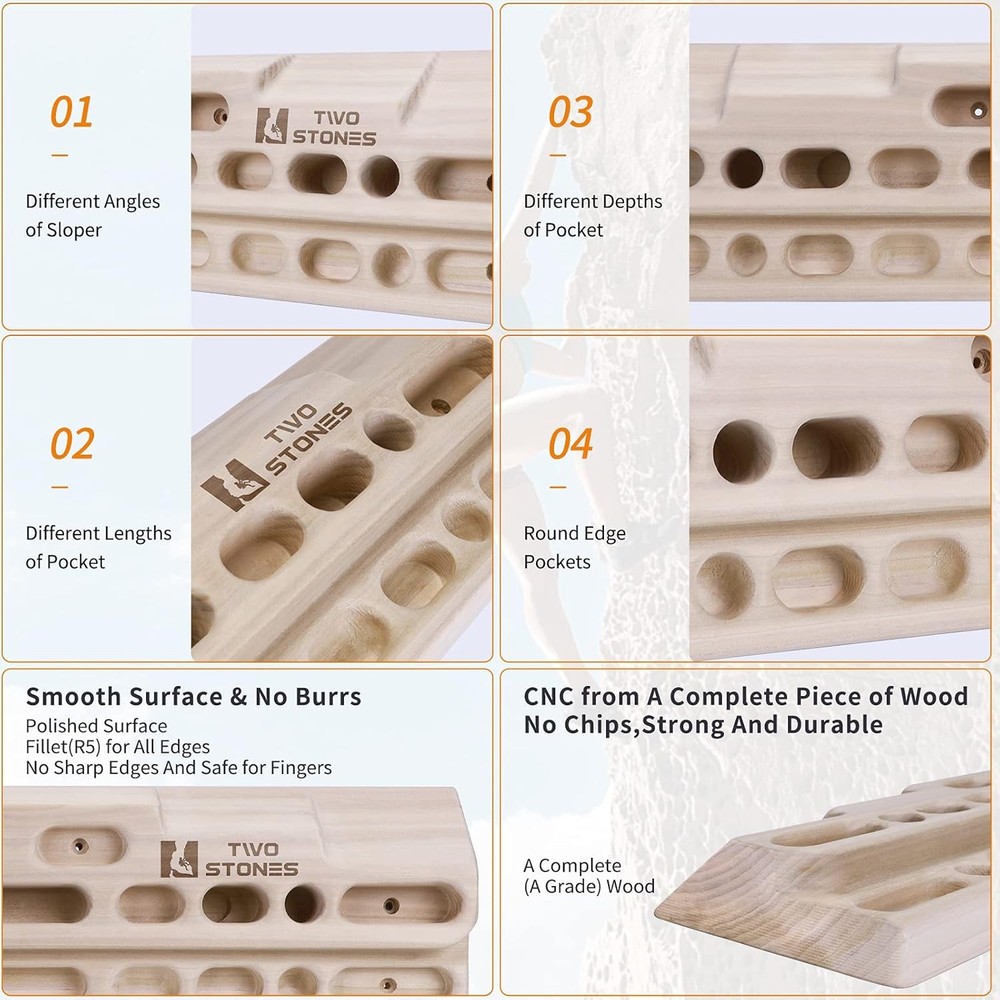 Door Mount Climbing Hangboard with Pull Up Bar