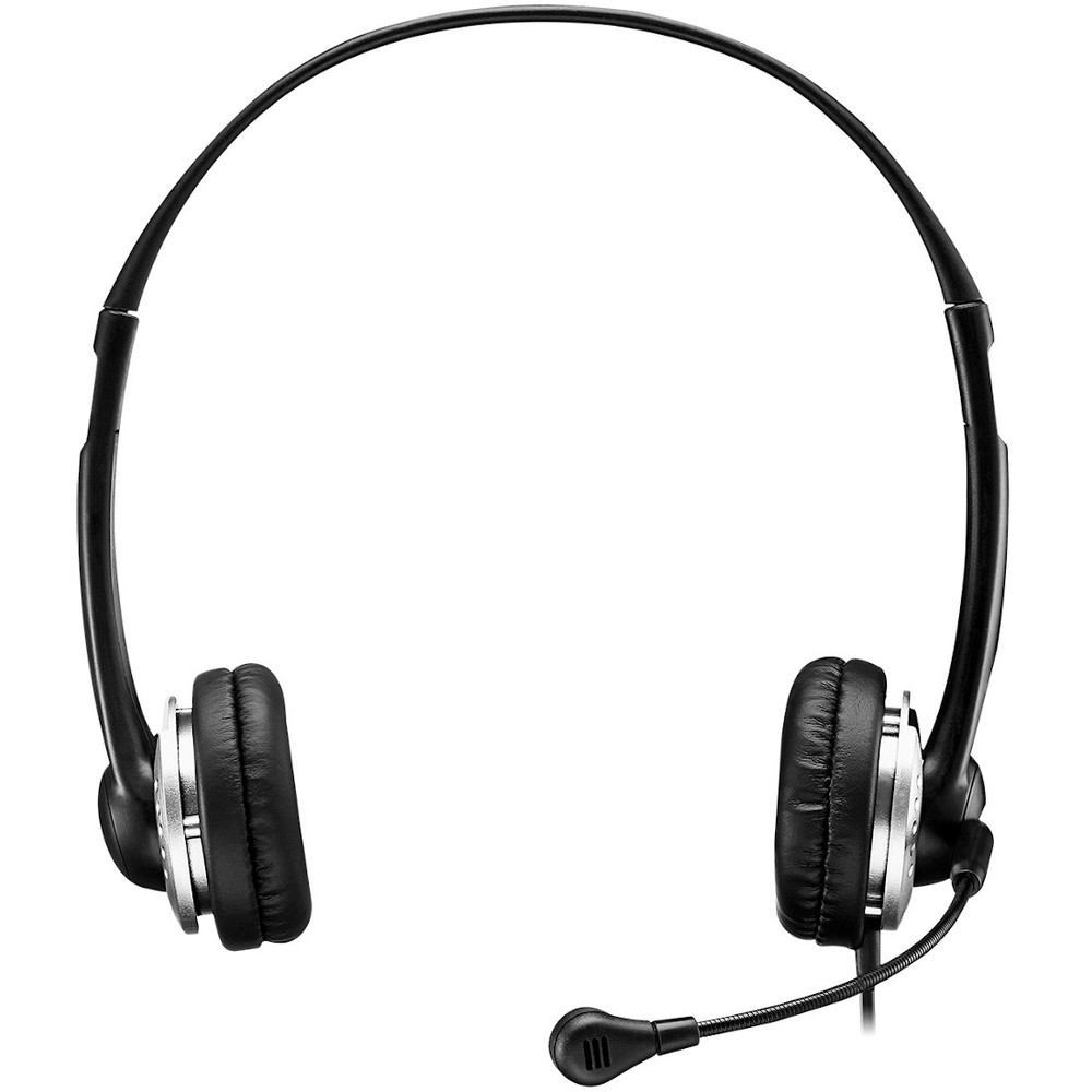 Adesso USB Stereo Headset with Adjustable Microphone- Noise Cancelling- Mono - U