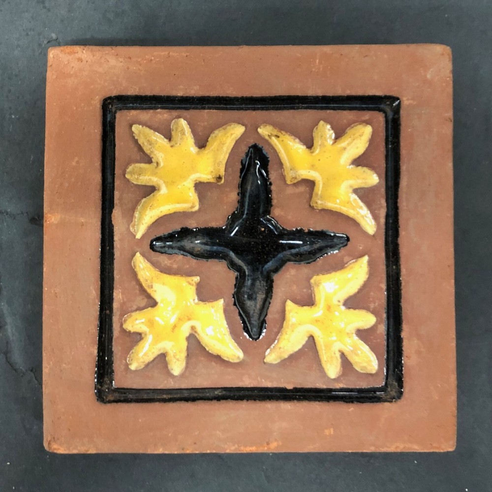 Vintage Gladding McBean Chunky Decorated Tile (c)