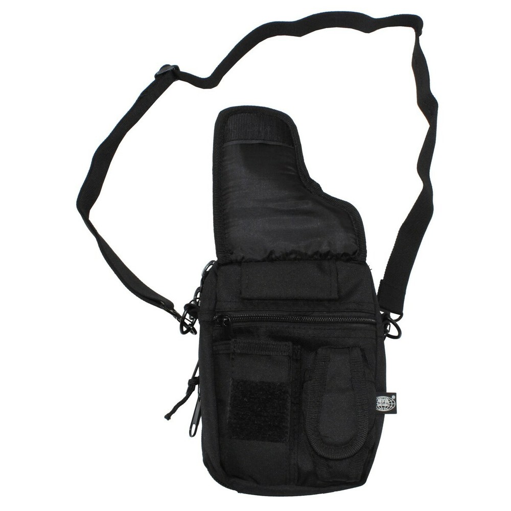 MFH Black Shoulder Bag with Detachable Holster