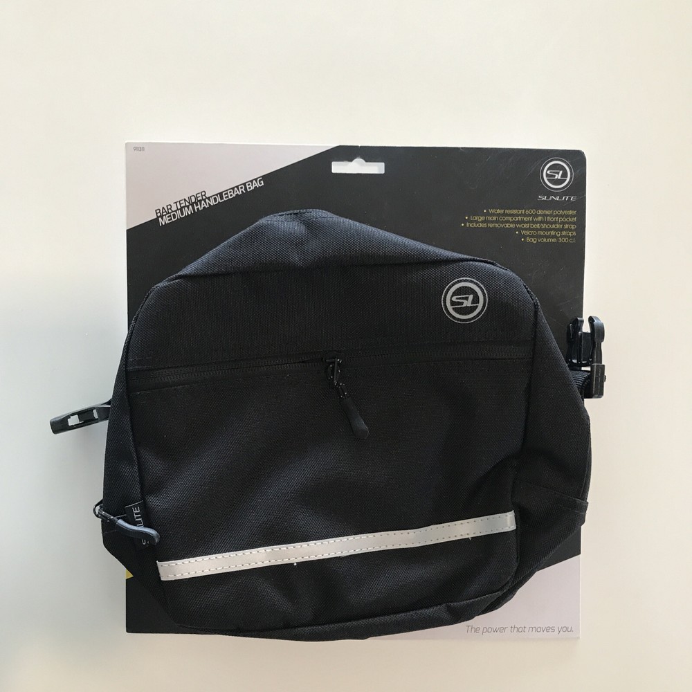 Sunlite Bar Tender II Handlebar Bag Water Resistant Medium Black(G)