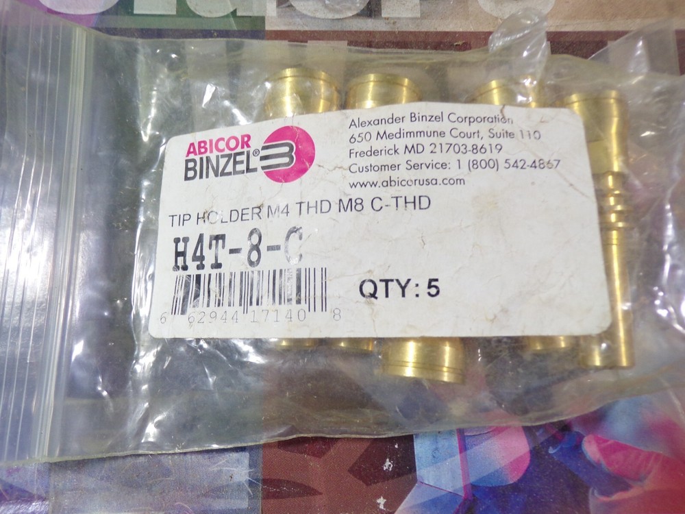 ABICOR BINZEL TIP HOLDER M4 THD # H4T-8-C
