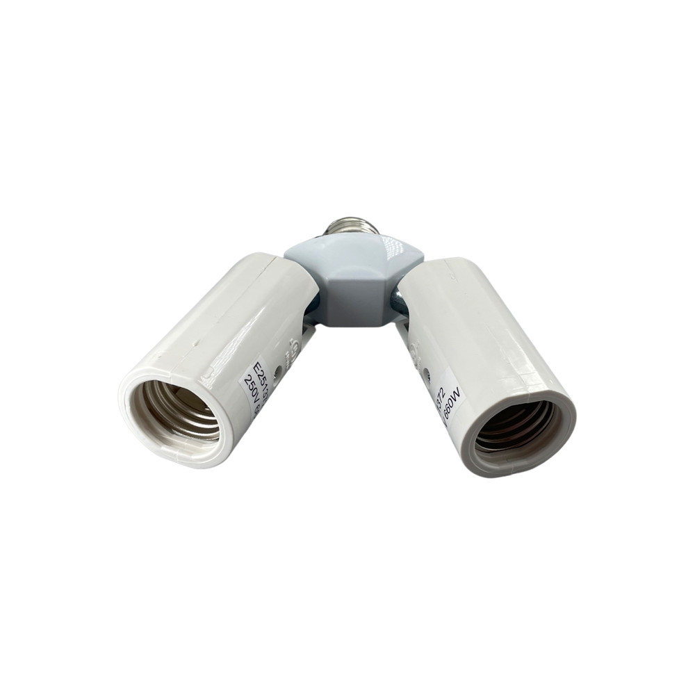 Satco 77607 Twin Light Socket Adapter Plastic Medium Base