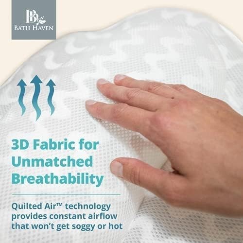 Luxury 3D Air Mesh Bath Pillow - Extra Large Soft Support for Relaxation