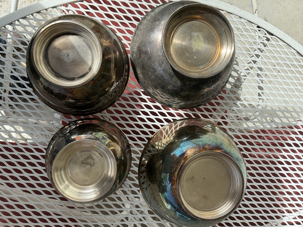 Set Of 4 Silver Bowls