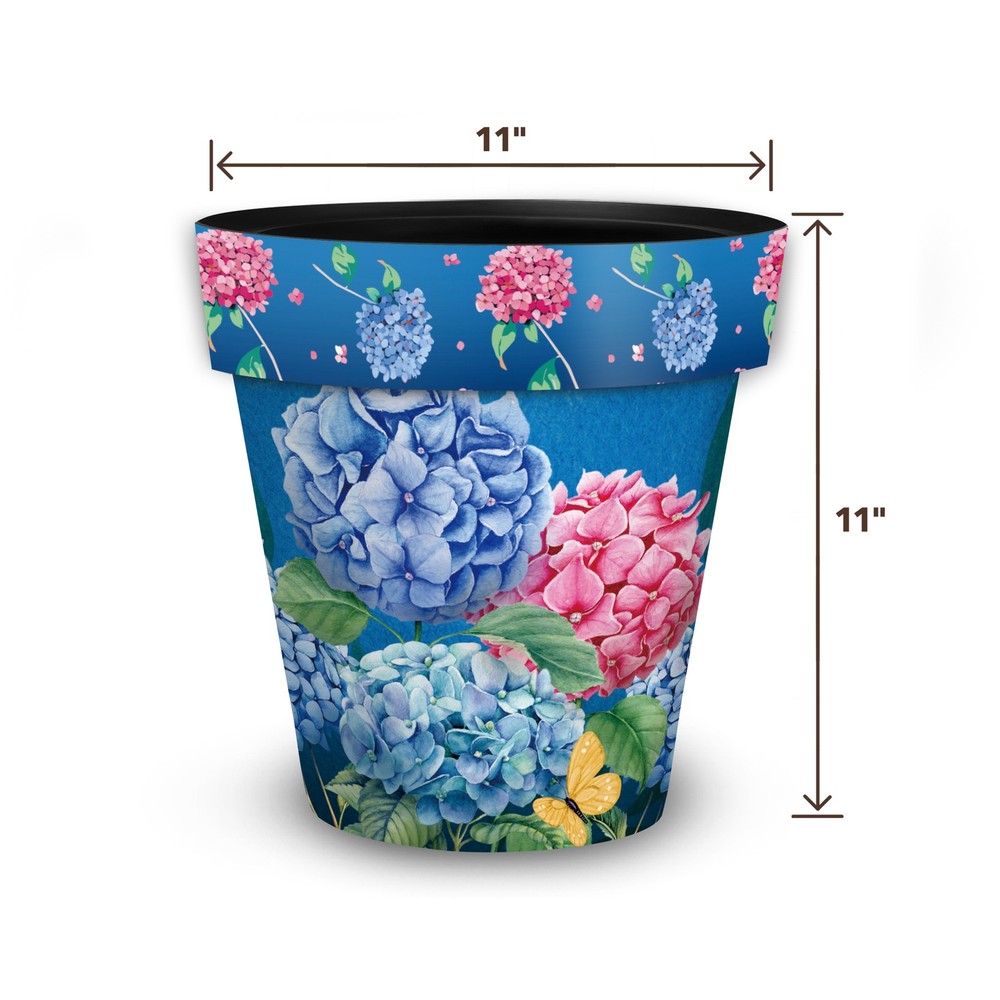 Briarwood Lane Spring Colorful Hydrangeas Medium Planter 11" Diameter
