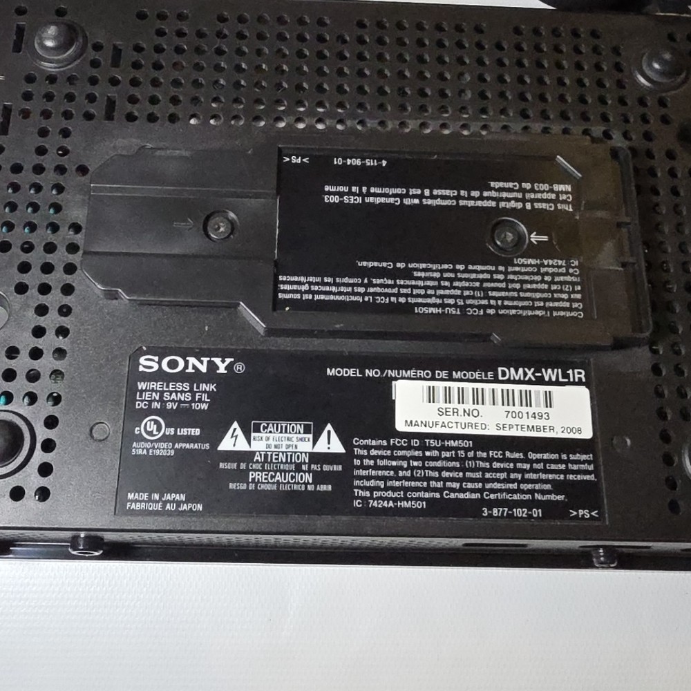 Sony Bravia DMX-WL1T & DMX-WL1R Wireless Link Module Transmitter & Receiver