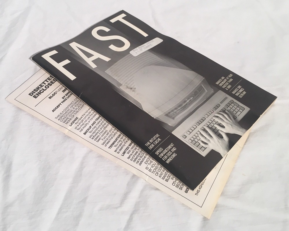FAST Vintage DOS Utility Software 5.25" Disk & Manual Bloc Publishing