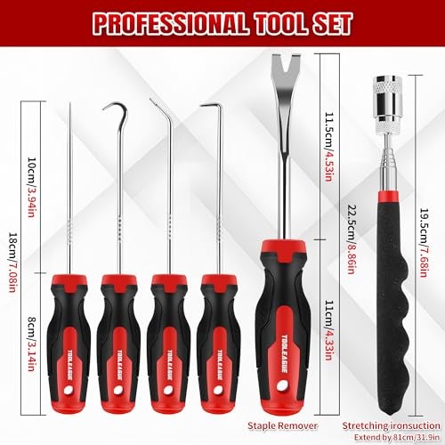 12PCS Pick and Hook Set with Scraper and Magnetic Telescoping Tool Kit 12pcs