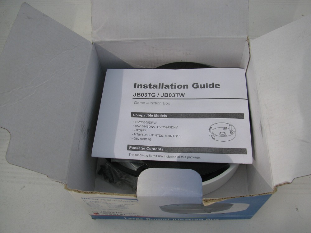 Speco Technologies Dome Camera 3/4" Junction Box for HTINTD8 HTINTD9 CVC5300DPVF