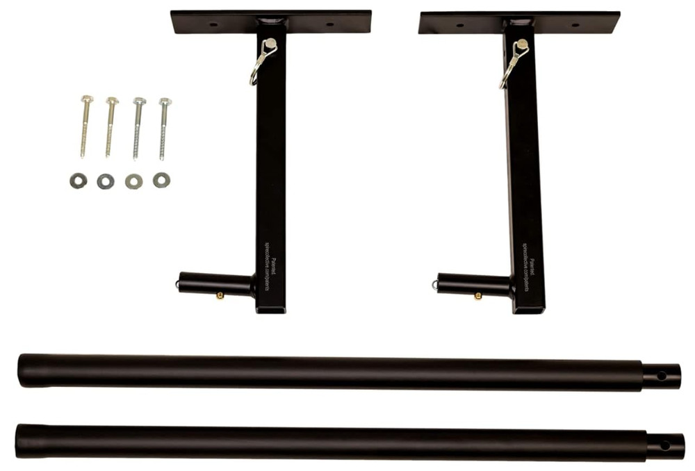 Adjustable Ceiling Rack for Garage Storage – Fits Folding & Extension Ladders