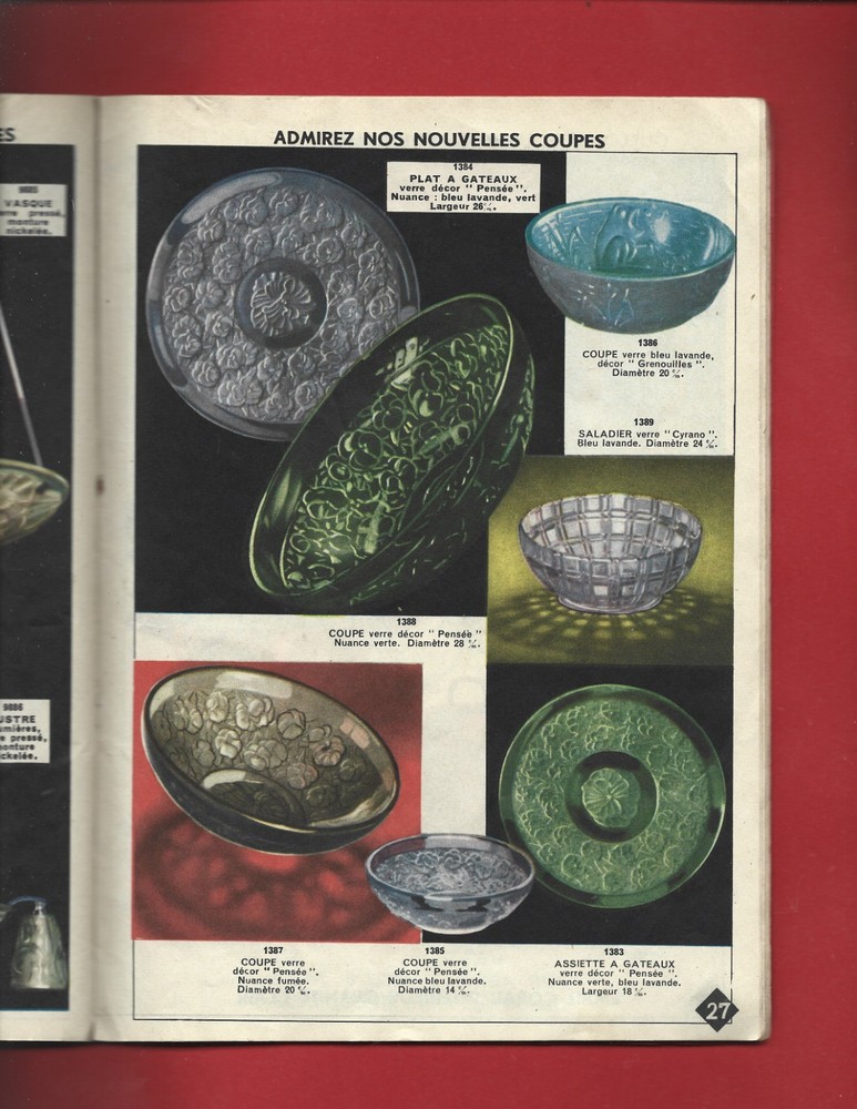 1937 CATALOGUE LES ECOS