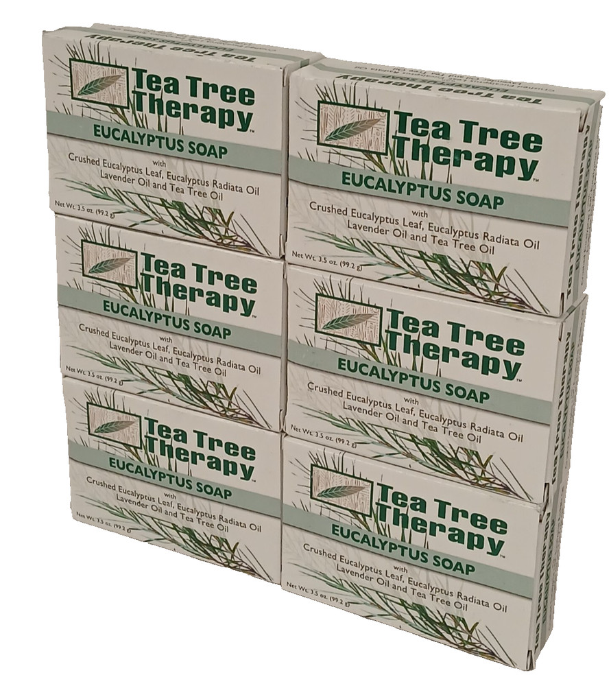 6 PACK NEW Tea Tree Therapy Eucalyptus Soap 3.5 oz
