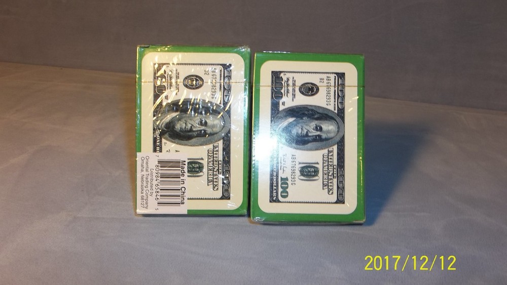 Benjamin Franklin $100 Bill Playing Cards