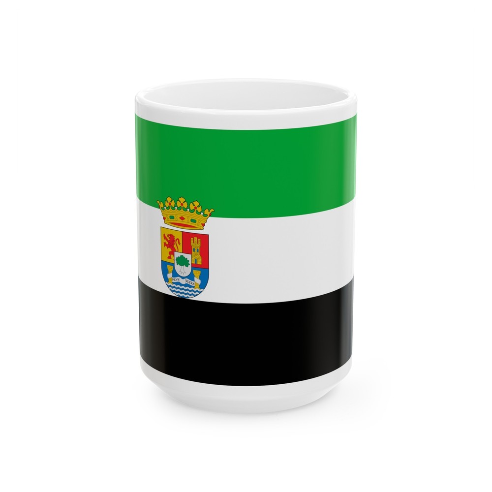 Flag of Extremadura Spain - White Coffee Mug