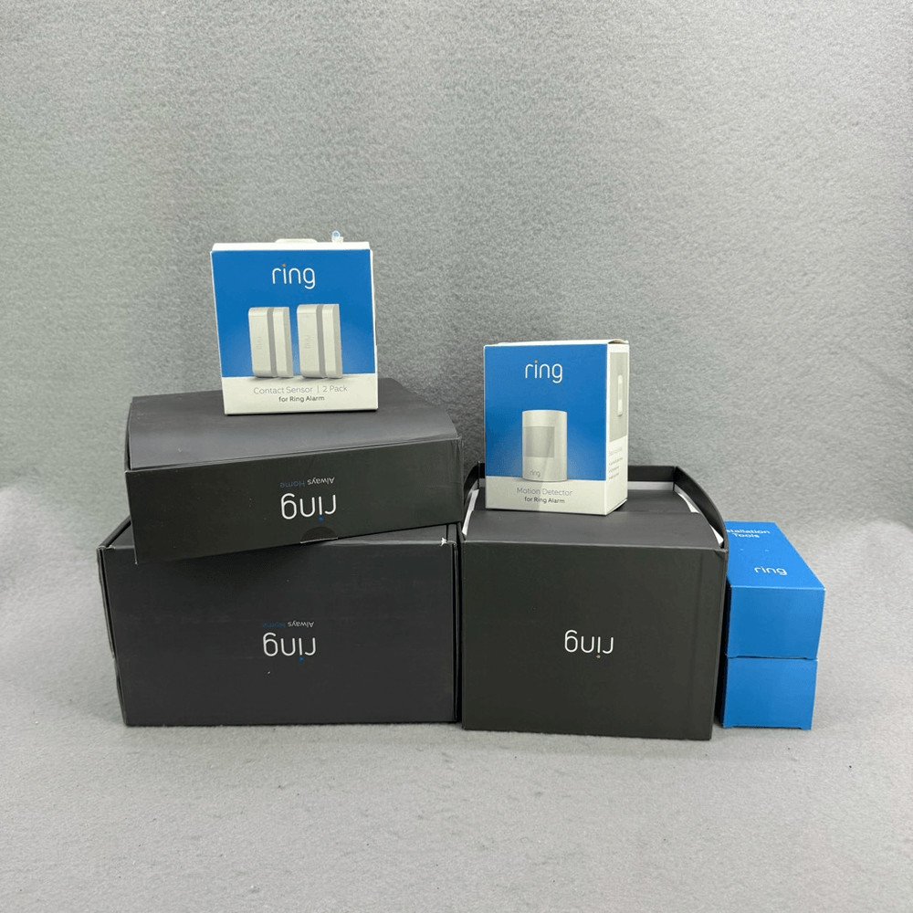 Ring Security System Bundle Motion Detector Solar Panel Install Acessories + Mor