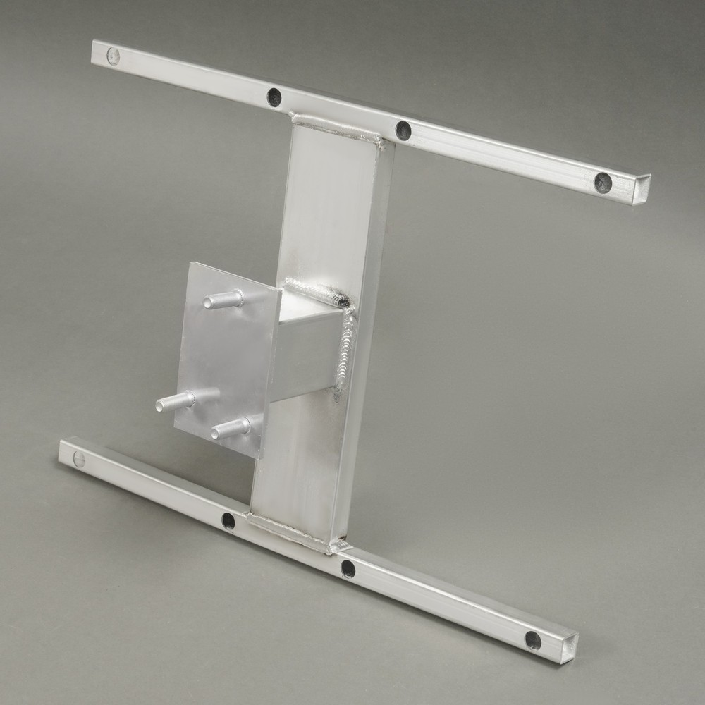 16" Stud Spacing Trailer Mount H-Mount Spare Tire Carrier 5-Lug Wheel, Aluminum