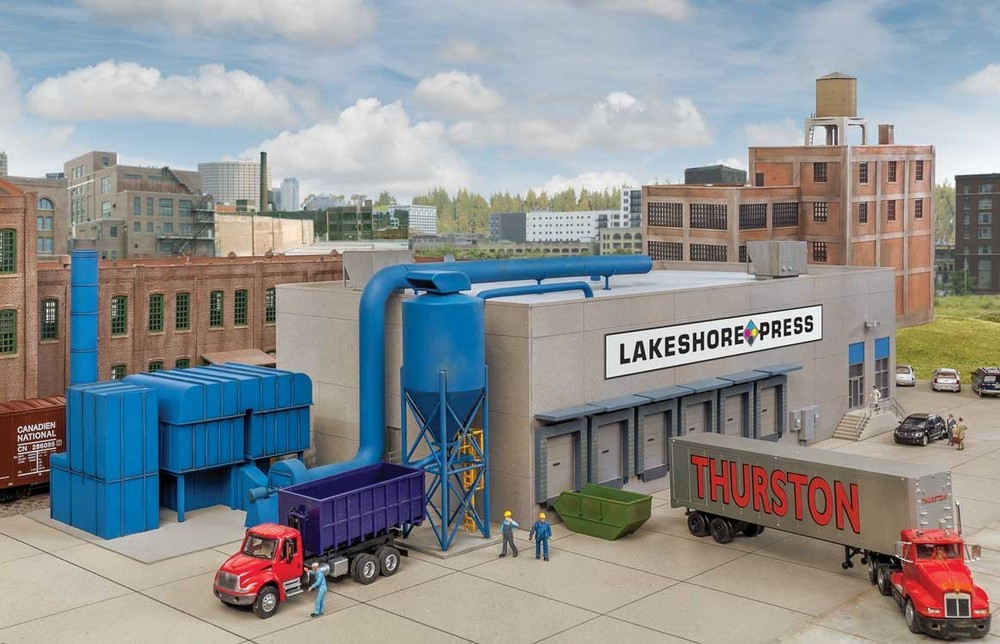 Walthers Cornerstone HO Scale Building/Structure Kit Modern Printing Plant