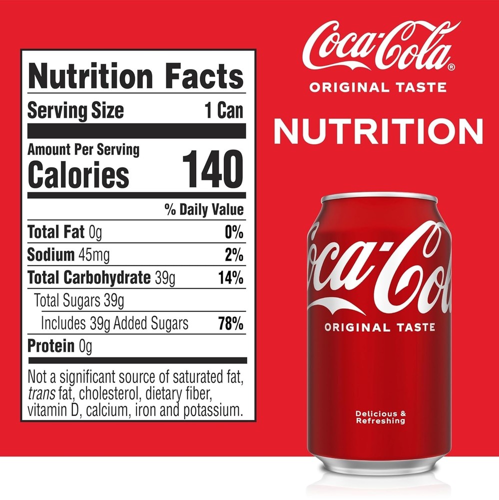 Coca-Cola Classic Soft Drink 12 Fl Oz Cans 12 Pack Refreshing Cola