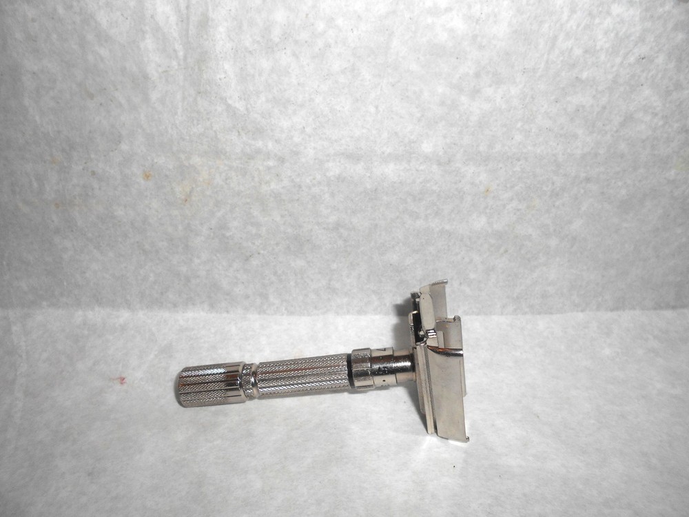 Gillette TTO FatBoy DE Adjustable Refurbished Replated Nickle F163