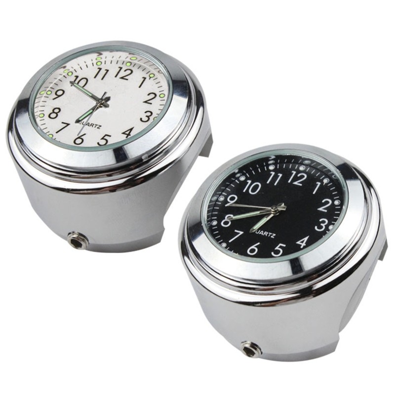 Waterproof Motorcycle Handlebar Mount Round Dial Clock Universal Handlebar Mount