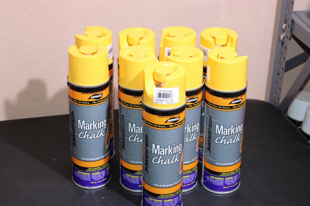 Aervoe 218 Yellow Marking Chalk Paint 15 oz. Can (9-Pack)