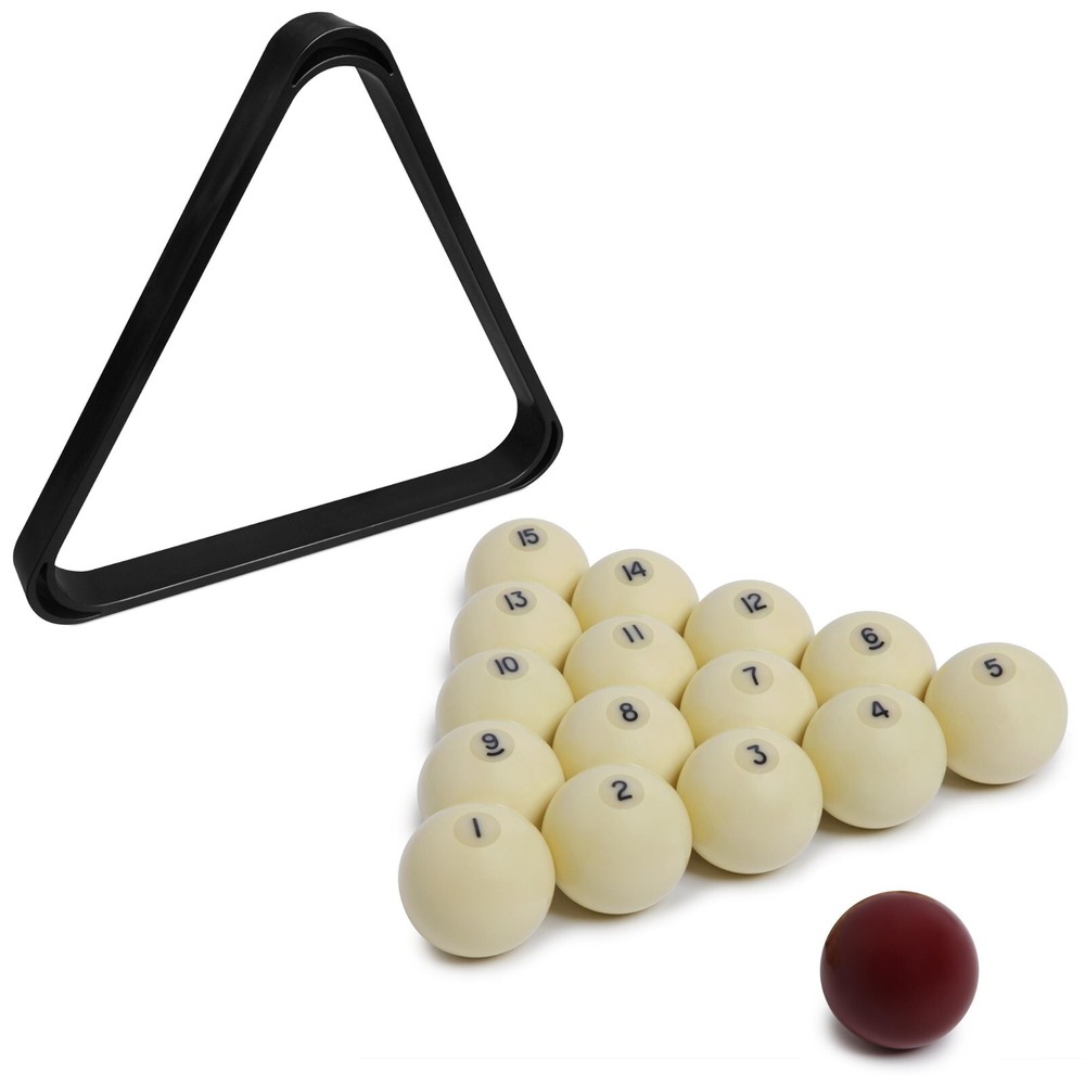 OKKO Russian Pyramid Table Heavy-Duty Plastic Triangle Rack 68mm balls, 2-Pack